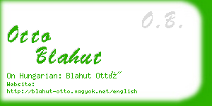 otto blahut business card